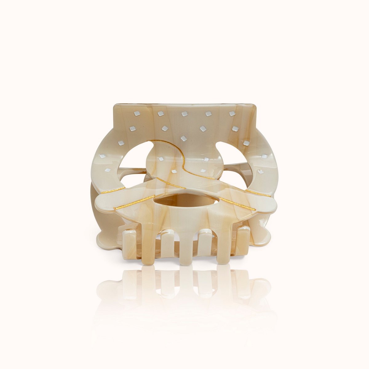 Haarklammer Breze weiß groß