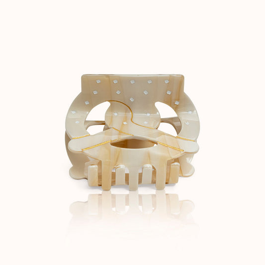 Haarklammer Breze weiß groß