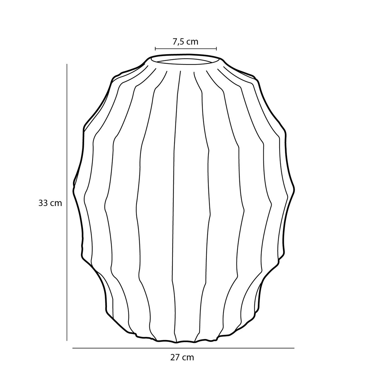 Pippa Vase – H33 x Ø27 cm – Keramik – Rosa