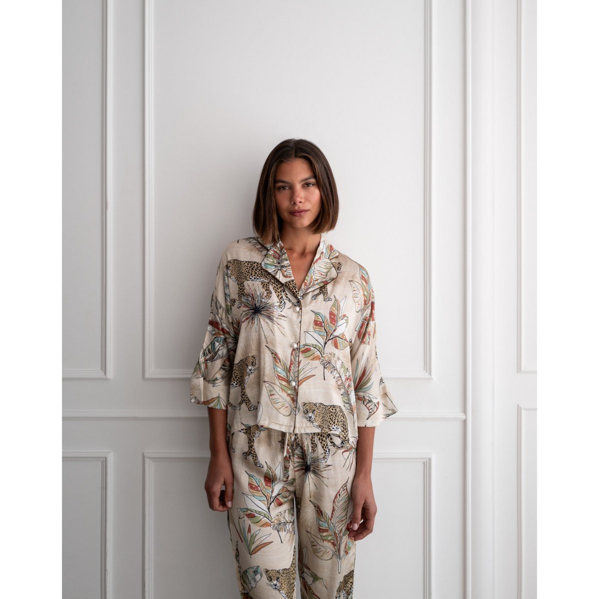 Bluse Loose Cut Leopard