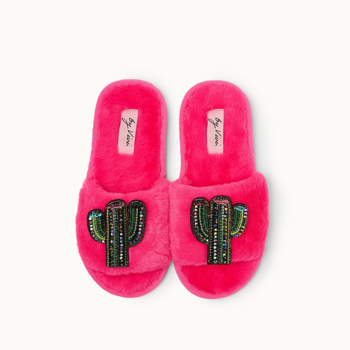 Broschenpaar für Slipper: Kaktus