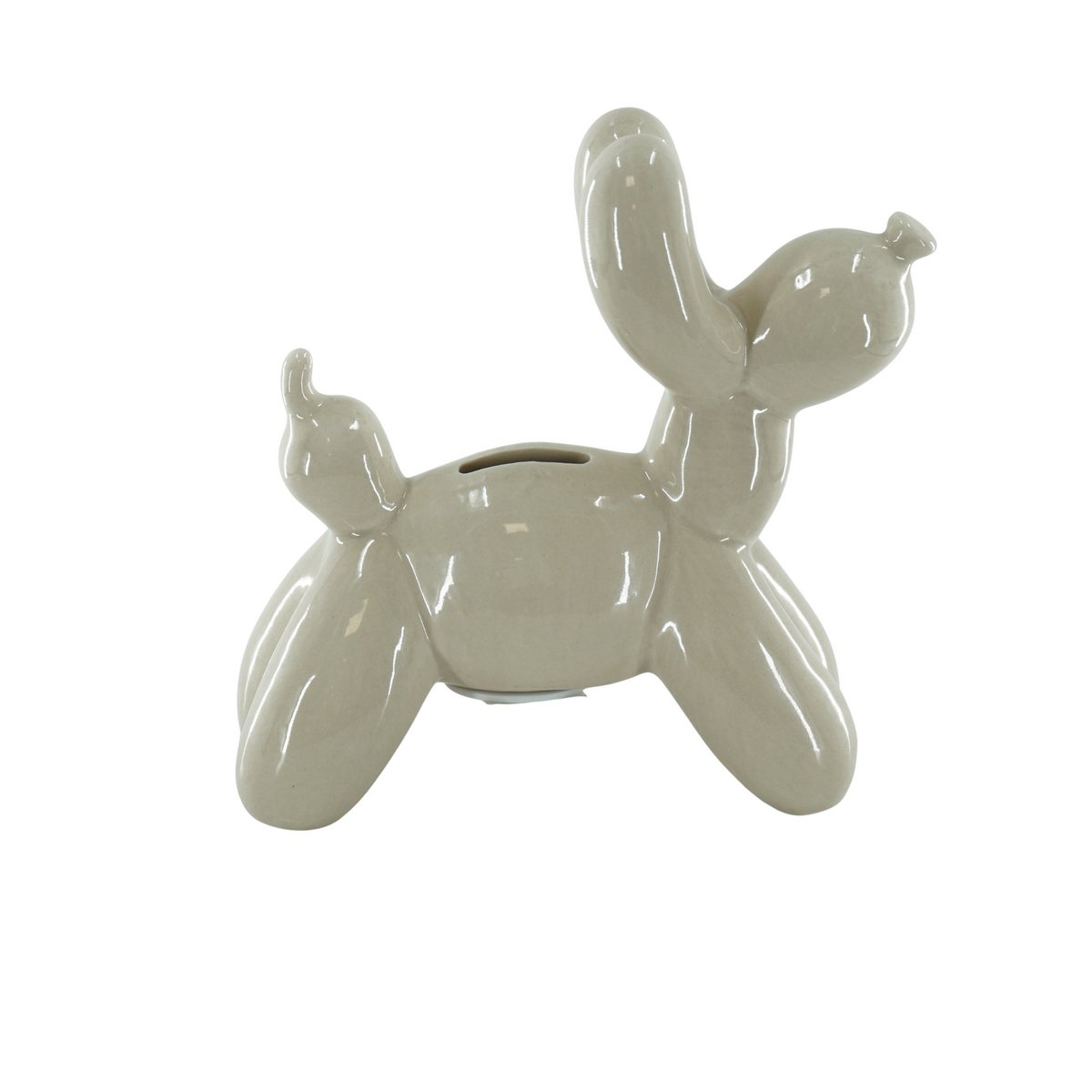 Ornament – Spardose Ballonhund – Keramik – Sand – 17 x 7 x 17 cm