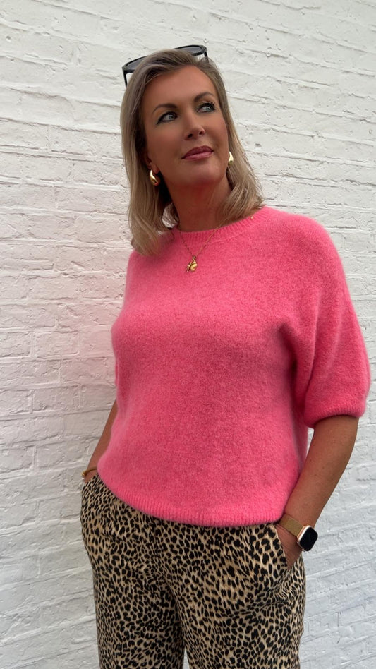 Luxus-Strickpullover aus Alpaka-Wolle – Kurzarm & Made in Italy